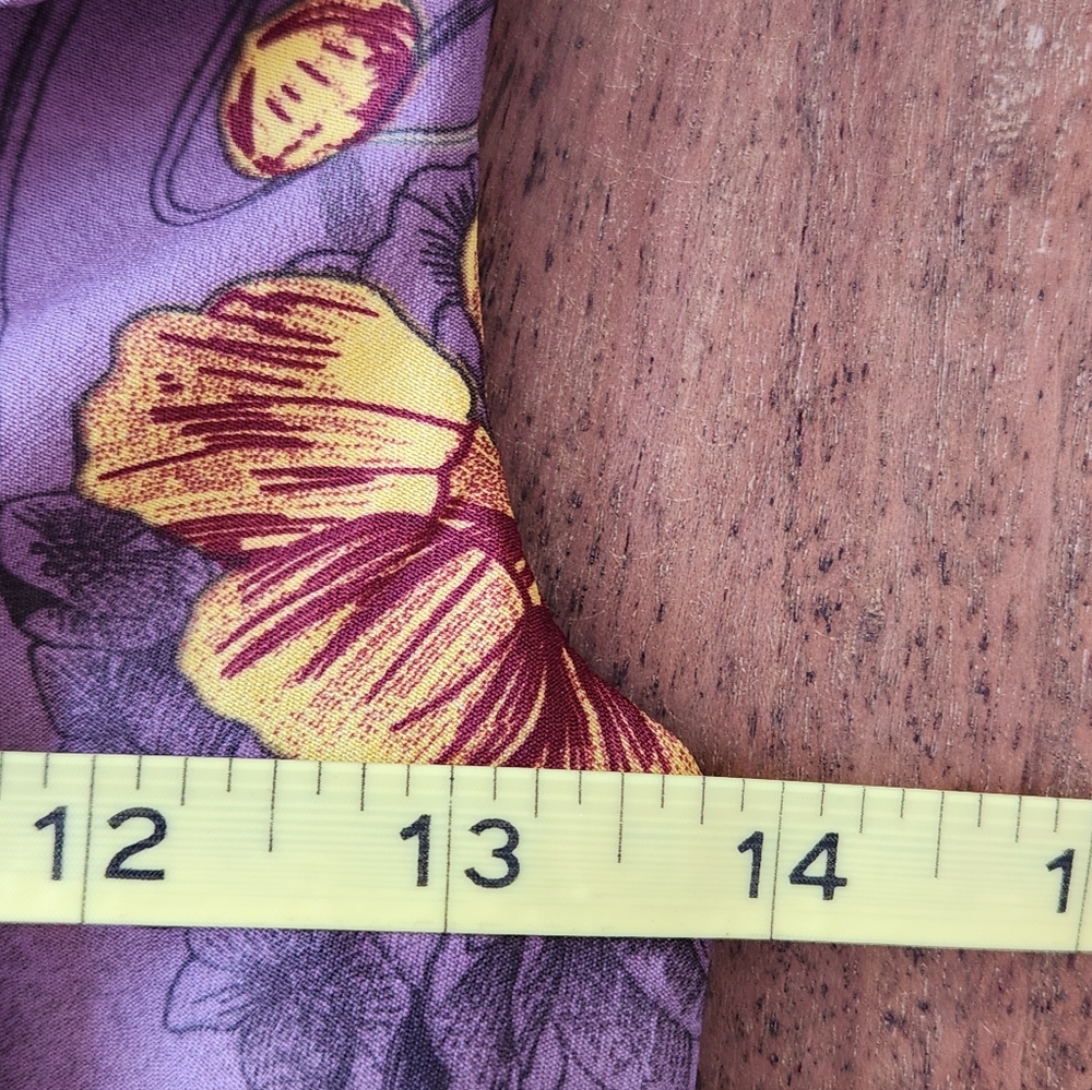 H&M Purple Floral Midi Dress with Yellow Accents - Picture 10 of 10